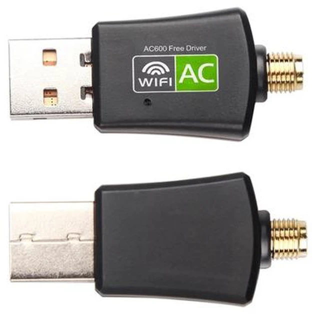 Alt view image 2 of 5 - Dual Band 5Ghz 2.4Ghz 600Mbps USB Wireless Network Card Wireless Network Adapter for Desktop/Laptop/PC Free Driver