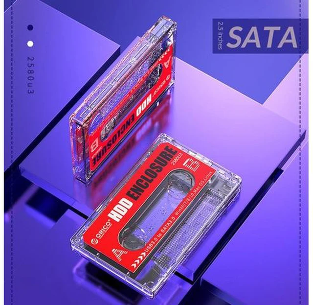 Main image of 2580U3 2.5 inch SATA solid state mobile hard drive enclosure USB3.0 transparent tape mobile hard drive enclosure