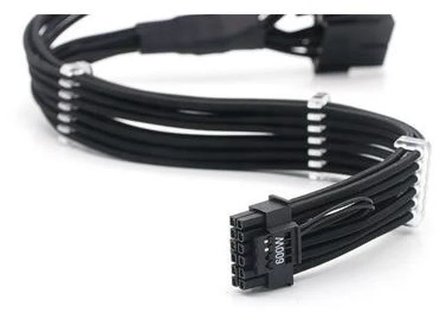 Alt view image 4 of 5 - SAMA PCI-E 5.0 GPU Cable 12+4 to 4x8Pin Sleeved PSU Cable 12VHPWR Plug Connector 340mm 16AWG Compatible 4090 4080 RTX3090ti