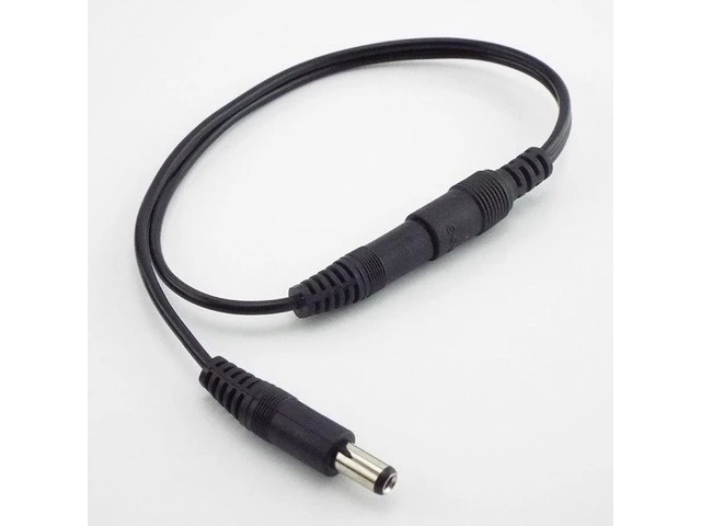 Alt view image 2 of 4 - 5.5mm*2.1mm 1 Male to 2 Female Connector Male to Female Plug DC Power Splitter Cable CCTV LED Strip Light Power Supply Adapter L