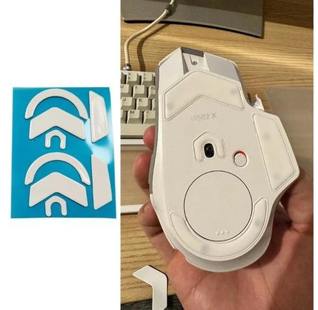Main image of Mouse Skates Mouse Feet Curved Edge for G502X Wireless Mouse Pad Anti-slip White 2 Sets