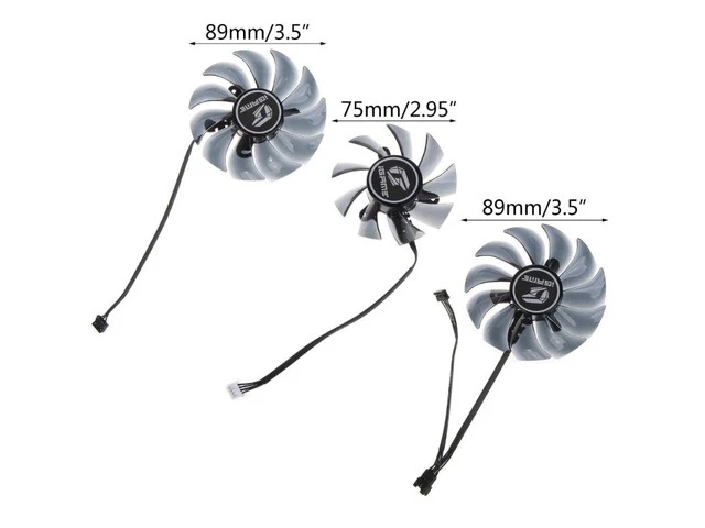 Alt view image 4 of 6 - 1/3PC Graphics Card Cooling Fan for Colorful RTX 2060 2070 2080 2080Ti 1660ti 1660 AD VGA Cooler Fan 4Pin 12V 89mm/75mm(89MM)