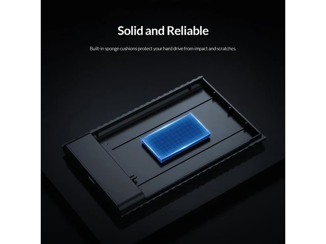 Alt view image 2 of 6 - 2.5 inch SATA to USB 3.1 Gen 1 Type C 5Gbps External HDD SSD Enclosure for 7mm 9.5mm 2.5 inch HDD SSD Smart Sleep(USB C to USB A)