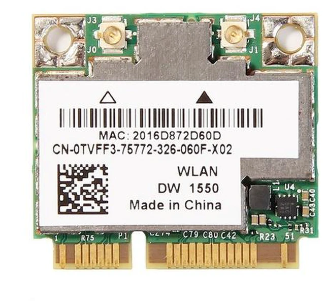 Main image of Dual Band For BCM94352HMB DW1550 867Mbps Wifi Bluetooth BT 4.0 Mini PCI-E Half Wireless WI-Fi Card BCM94352 802.11/ac DW1550