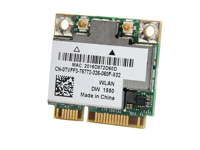 Alt view image 5 of 5 - Dual Band For BCM94352HMB DW1550 867Mbps Wifi Bluetooth BT 4.0 Mini PCI-E Half Wireless WI-Fi Card BCM94352 802.11/ac DW1550