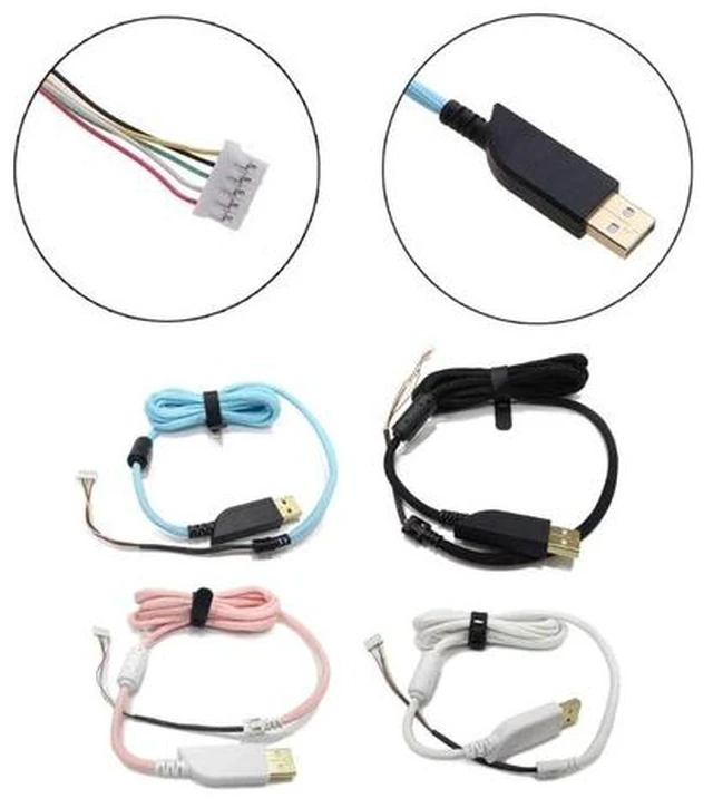 Alt view image 2 of 6 - Replacement Mice Wire Soft USB Mouse Cable Line for ZOWIE S1,S2,FK-B Mouse 210cm(White)