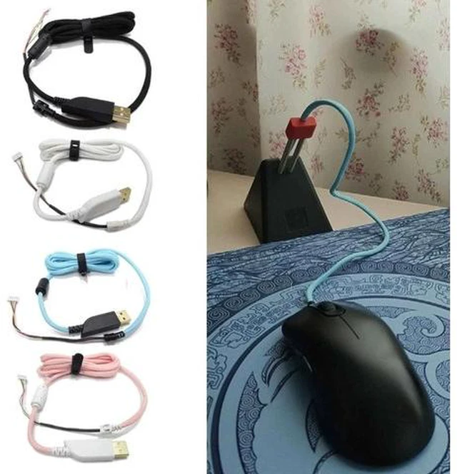 Alt view image 4 of 6 - Replacement Mice Wire Soft USB Mouse Cable Line for ZOWIE S1,S2,FK-B Mouse 210cm(White)