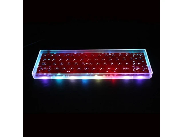 Alt view image 3 of 6 - Mini Keyboard GH60 Color Plastic Case for 60% Mechanical Gaming Keyboard Faceu 60 Plastic Shell Compatible Poker2 Pok3r Green