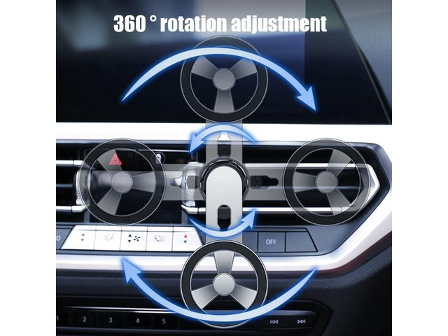 Alt view image 5 of 5 - Universal Phone Holder Stand Air Vent Mount GPS Support Magnetic Phone Fixed Bracket Auto Car Accessories Magnetic Holder(Silver)