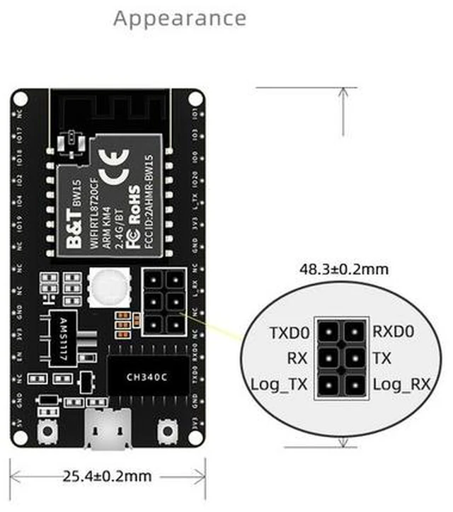 Main image of BW15 Module Core development board RTL8720CF chip Wi-Fi 2.4GHz+BLE4.2 low power architecture(BW15)