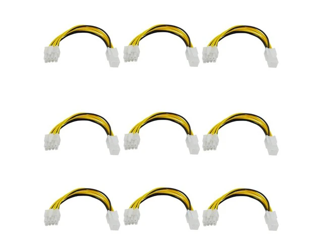Alt view image 2 of 2 - 8 Pin Male to 4 Pin Female ATX Power supply Cable Computer CPU P4 to P8 Extension Conversion EPS Cable