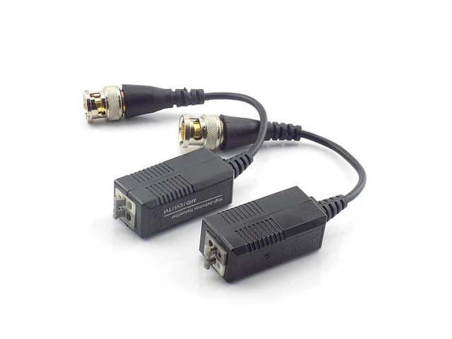 Alt view image 2 of 6 - 1pair UTP Video Balun Twisted CCTV Balun Passive Transceivers for 720P HD CVI/TVI/AHD Camera Male BNC to UTP CCTV Accessories