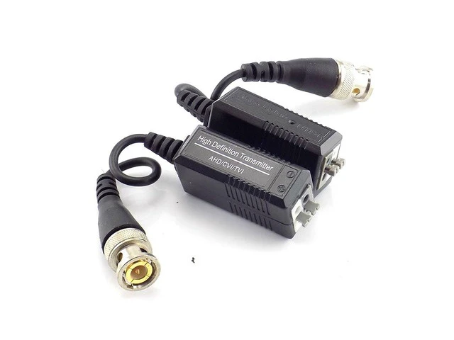 Alt view image 3 of 6 - 1pair UTP Video Balun Twisted CCTV Balun Passive Transceivers for 720P HD CVI/TVI/AHD Camera Male BNC to UTP CCTV Accessories