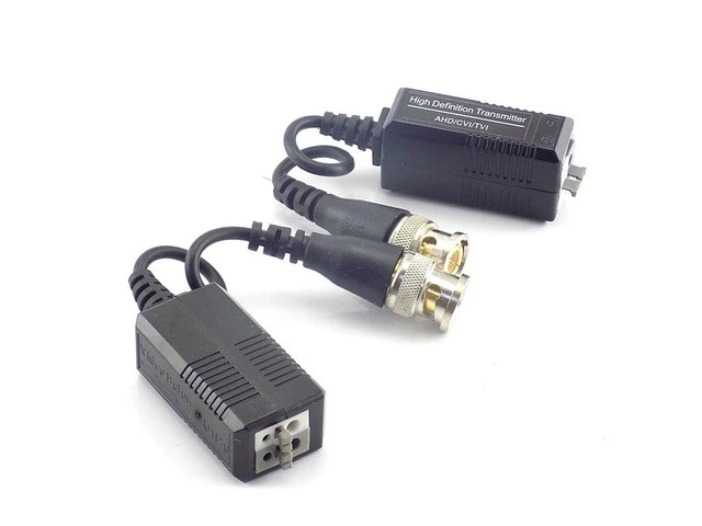 Alt view image 6 of 6 - 1pair UTP Video Balun Twisted CCTV Balun Passive Transceivers for 720P HD CVI/TVI/AHD Camera Male BNC to UTP CCTV Accessories