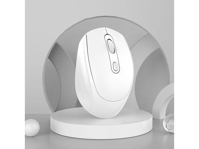 Alt view image 3 of 6 - M107 Dual Mode Rechargeable Mouse 2.4G Wireless Mouse Mute Notebook Desktop Computer Office Mouse USB Optical Mice White
