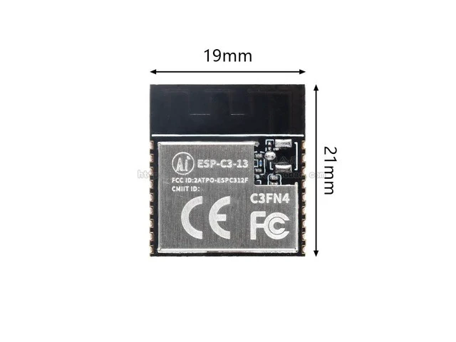 Alt view image 2 of 4 - ESP-C3-13 module, built-in ESP32-C3 integrated chip, WiFi+BLE5.0 wireless module(ESP-C3-13 (4M))