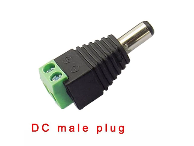 Alt view image 6 of 6 - 5 Pair (10pcs) Coax Cat5 To DC Power Male jack plug DC female Connector plug adapter Av UTP for CCTV Camera Video Balun