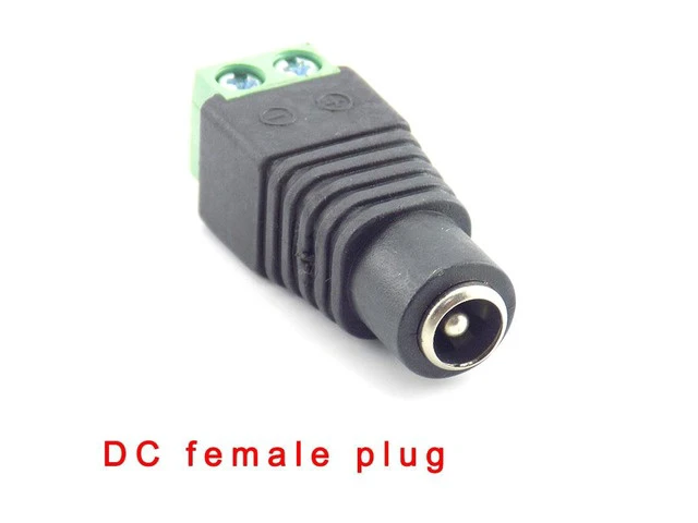 Alt view image 5 of 6 - 5 Pair (10pcs) Coax Cat5 To DC Power Male jack plug DC female Connector plug adapter Av UTP for CCTV Camera Video Balun