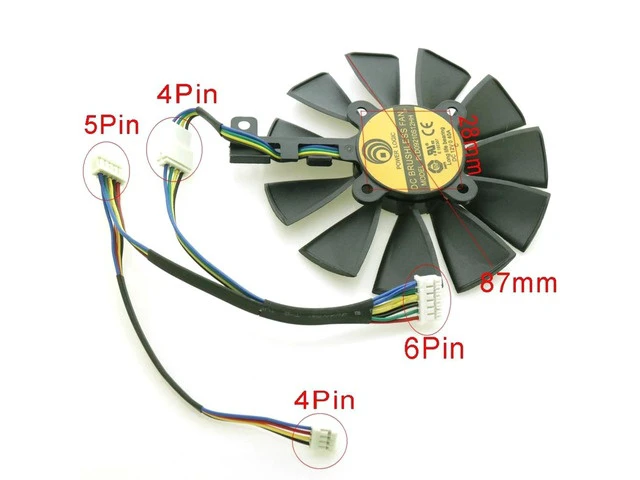 Alt view image 2 of 2 - 87mm PLD09210S12HH PLD09210S12M Cooling Fan For ASUS-Strix GTX1060 OC 1070 1080 GTX-1080Ti RX 480 RTX2060 Graphics Card Fan(4Pin with Wire)