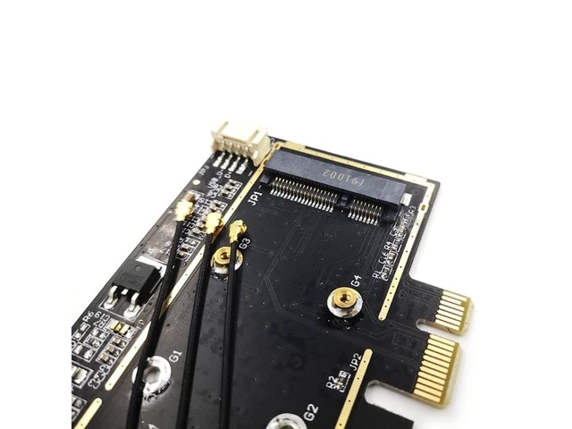 Alt view image 4 of 6 - Wifi Adapter PCI-E 1X To Mini Pci-Express Wifi Raiser Wifi Wireless Card Adapter Dropship(2 antenna models)