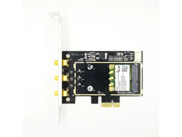 Alt view image 5 of 6 - Wifi Adapter PCI-E 1X To Mini Pci-Express Wifi Raiser Wifi Wireless Card Adapter Dropship(2 antenna models)
