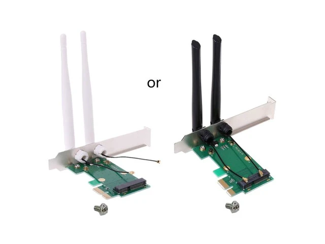 Alt view image 2 of 6 - WiFi Adapter Mini PCI-E to PCIE Express Wireless Network Card with 2 Antennas Dropship