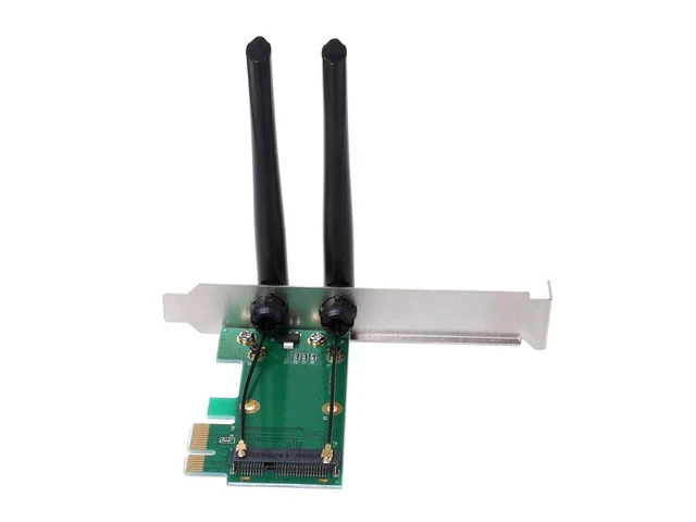 Alt view image 4 of 6 - WiFi Adapter Mini PCI-E to PCIE Express Wireless Network Card with 2 Antennas Dropship
