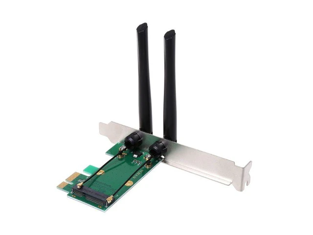 Alt view image 5 of 6 - WiFi Adapter Mini PCI-E to PCIE Express Wireless Network Card with 2 Antennas Dropship