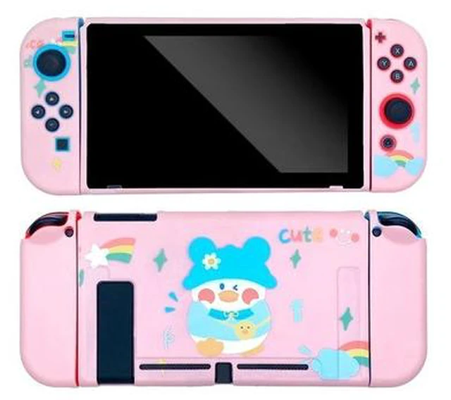 Main image of For Switch Case Cute Cartoon Full Cover Shell Joy-Con Controller Shell Hard TPU Cover Box For Switch Accessories(D)