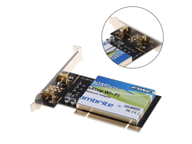 Alt view image 3 of 6 - 300Mbps Wifi AR9223 Wireless 802.11a/b/g/n Half Mini PCI-E Wireless Card for Desktop PC Laptop Dropship