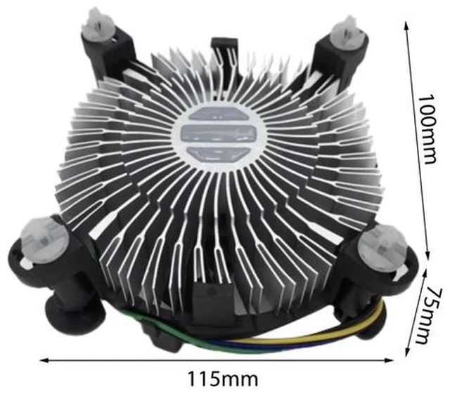 Alt view image 3 of 6 - 1PCS CPU Cooling Fan Radiator Heatsink CPU Cooler Hydraulic Bearing 2400 RPM for Intel LGA 775 1150 1155 1156 1151