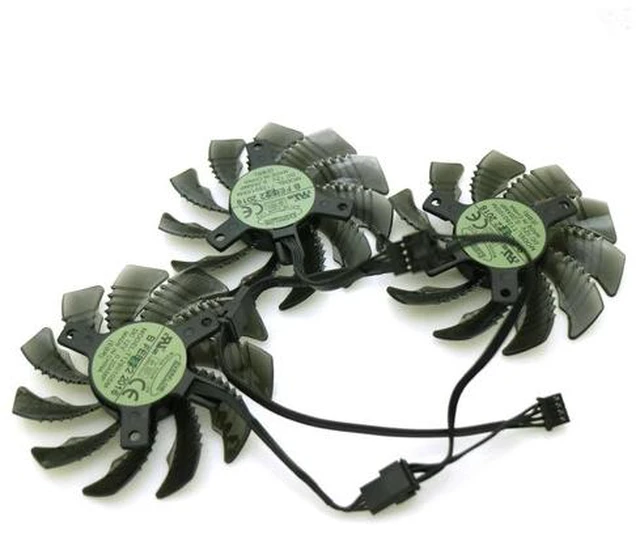 Main image of T128010SM DC12V 0.20AMP 75mm 4Pin VGA Fan For Gigabyte GTX1080Ti N1080WF3OC-8GD GTX1080 Graphics Card Cooling Fan(3PCS)