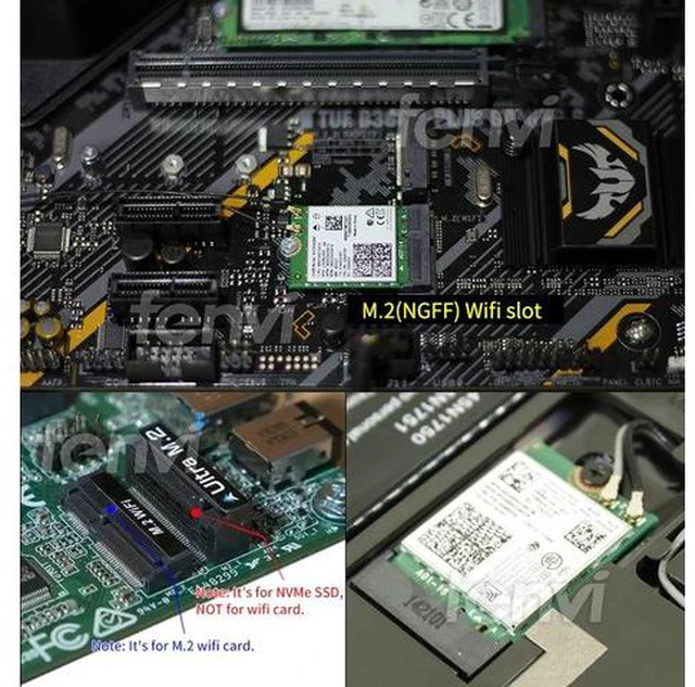 Alt view image 6 of 6 - 5374Mbps Wifi 6e AX210 Wifi Network Card Killer 1675X Bluetooth 5.2 Wireless Wlan Adapter AX210NGW M.2 Wi-fi 6 For Win 10(Antenna)