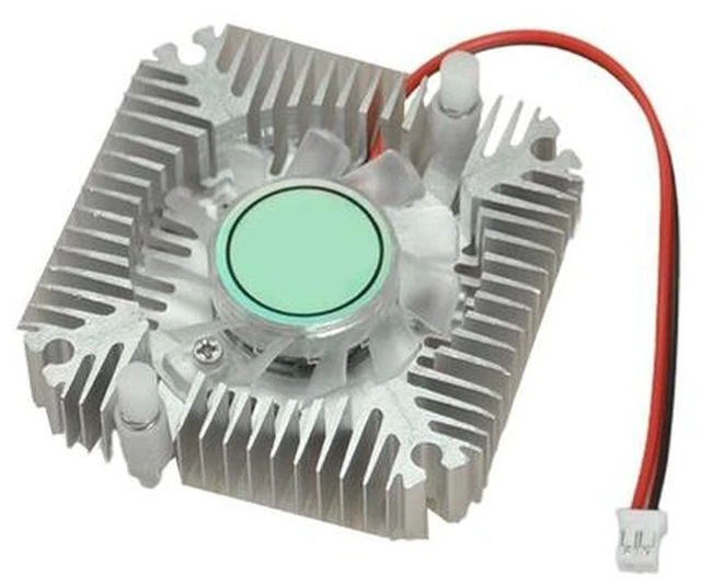 Main image of 12V Graphics Heatsink Cooling Fan Radiator Cooler for IC computer Thermal 2.0Plug Computer Graphics Radiator Cooler (Silver)