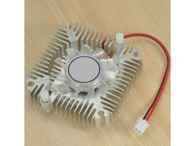 Alt view image 5 of 6 - 12V Graphics Heatsink Cooling Fan Radiator Cooler for IC computer Thermal 2.0Plug Computer Graphics Radiator Cooler (Silver)