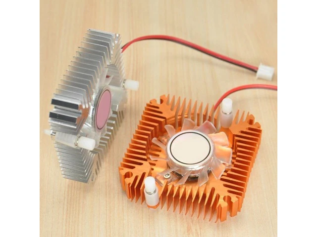 Alt view image 6 of 6 - 12V Graphics Heatsink Cooling Fan Radiator Cooler for IC computer Thermal 2.0Plug Computer Graphics Radiator Cooler (Silver)