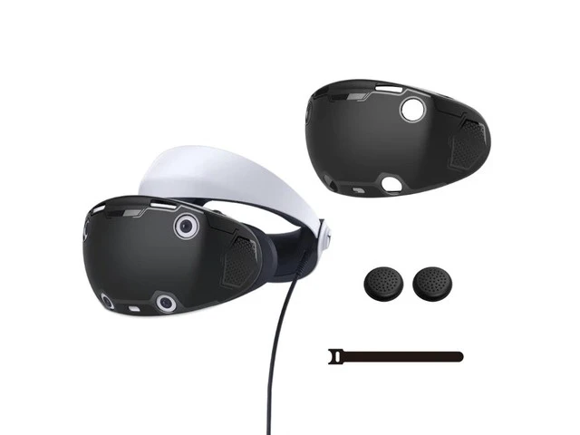 Alt view image 2 of 6 - Anti-Throw Protective Sleeve Sweatproof Cover with Strap for PS VR 2 Headset