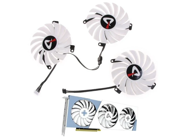 Alt view image 6 of 6 - 86mm Cooler Fan 4Pin 12V 0.35A CF-12910S VGA Fan Graphics Card Fan for AX GAMING/AX RTX3080ti 3080 LHR X3W Cooler(Long Line)
