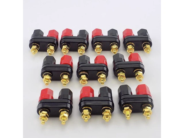 Alt view image 3 of 5 - 4mm Couple Terminals Plug Jack Socket Dual Banana Plugs Binding Post Red Black Connector Amplifier Speaker DIY Adapter L19(1 pcs)