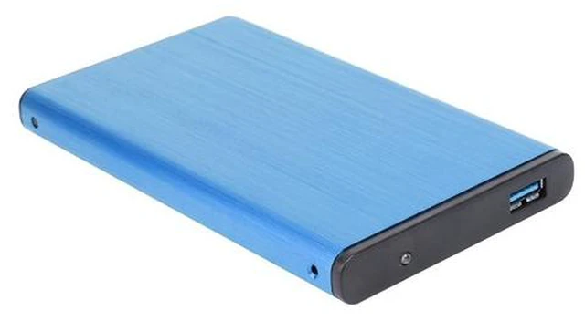 Main image of External HDD SSD Enclosure Tool Free 2.5 Hard Drive Case SATA III II I to USB3.0 HDD Case with USB Cable Pouch New (Blue)