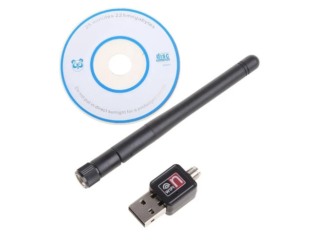 Alt view image 3 of 6 - Mini USB Wifi Adapter 150Mbps 2dB 5dB Antenna Lan Card PC Wi-fi Receiver Dropship(5DB)(Black)