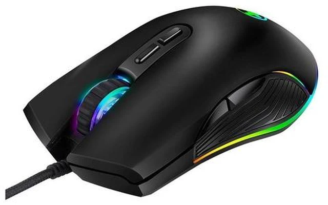Main image of 3200 DPI USB Gaming Mouse Computer Wried Optical Mice for PC Gamer RGB 4 Backlight Breathing LED, Black USB Model