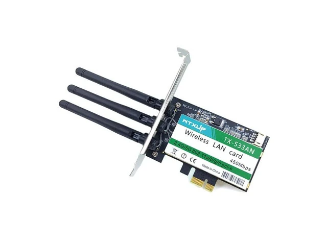 Alt view image 5 of 6 - TX-533AN 633ANHMW Dual Band 450Mbps Wireless Card PCI-E Card 802.11N Dropship(N900)