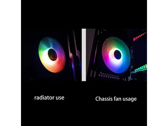 Alt view image 6 of 6 - FR-925 Desktop Host Computer Chassis Fan 92mm RGB LED Aperture Mute Cooling Radiator Hydraulic Bearing DC12V 0.08A 2300R