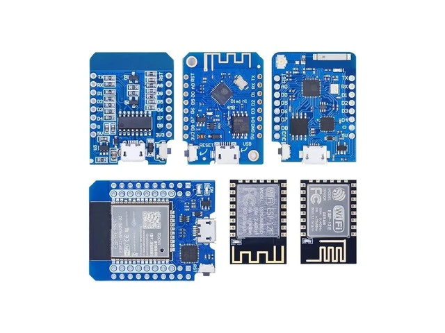Alt view image 3 of 6 - WiFi development board, 3.3V Nodemcu Lua IoT board with pins, ESP8266, ESP-12, CH340G, CH340, V2, USB, WEMOS D1, Mini Pro(D1 MINI ESP32)