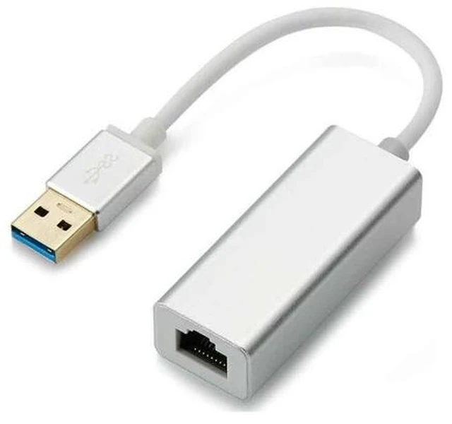 Main image of USB Ethernet USB 3.0 to RJ45 10/100/1000Mbps Ethernet Adapter with indicator Gigabit Network Card USB Lan For Macbook Windows(Silver)