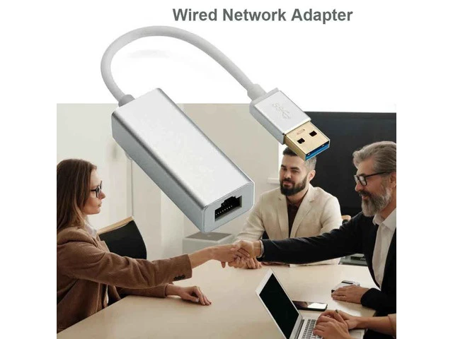 Alt view image 3 of 6 - USB Ethernet USB 3.0 to RJ45 10/100/1000Mbps Ethernet Adapter with indicator Gigabit Network Card USB Lan For Macbook Windows(Silver)