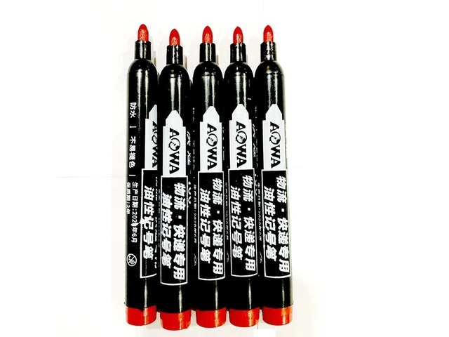 Alt view image 5 of 6 - 5/10 pcs Permanent Paint Marker Pen Oily Waterproof Black Pen for Tyre Markers Quick Drying Signature Pen Stationery Supplies(black 10pcs)