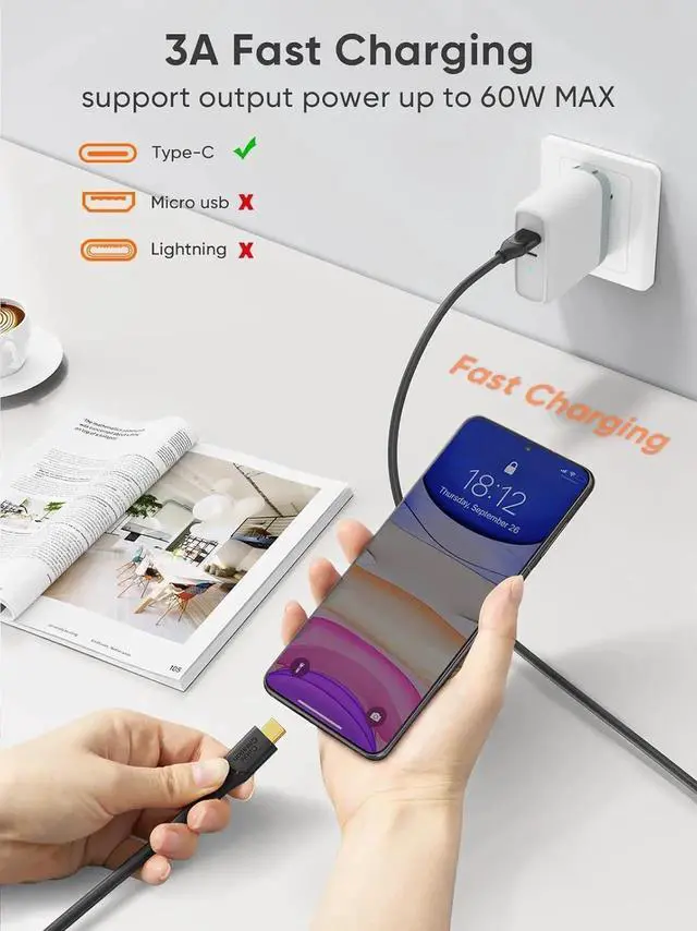 Alt view image 6 of 7 - CableCreation 2-Pack USB C to USB A Cable 3.3FT, USB C to USB 3.2 Gen2 10Gbps USB A to C Data Cable, Android Auto USB C Cable 3A for USB C External SSD MacBook Pro iPad, iPhone 16/15, Pixel, 1.0m Gray