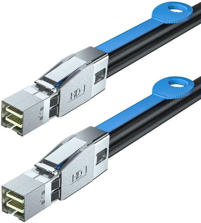 Main image of H!Fiber.com 12G External Mini SAS HD SFF-8644 to Mini SAS SFF-8644 Cable, High Density HD Cable, 1-Meter(3.3ft), for Hard Disk Server, SAN, Raid Card